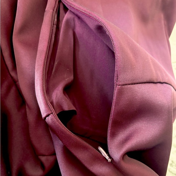 A New Day Satin Burgundy Dress - Picture 8 of 8